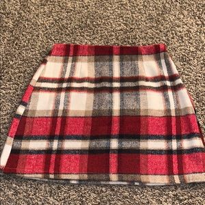 Plaid mini skirt